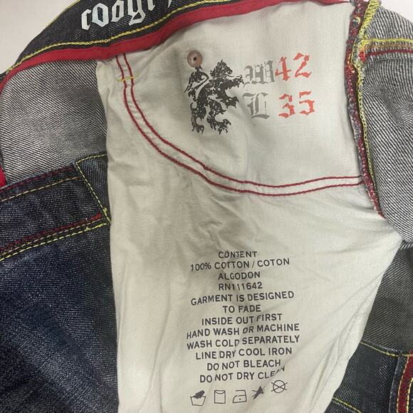 COOGI Australia Jeans colorful Embroidered Back Pockets Size 42x35 - Picture 4 of 4